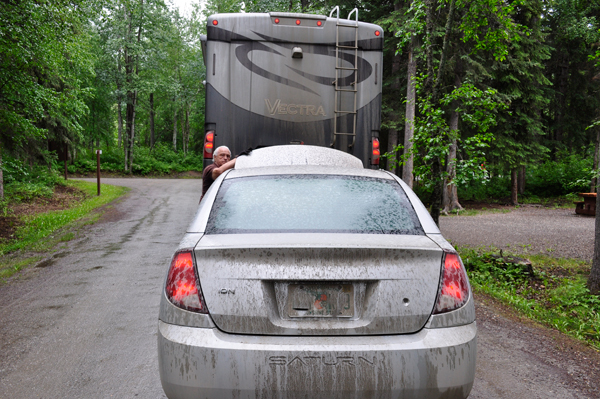 the toad and RV of the two RV gypsies' need a bath